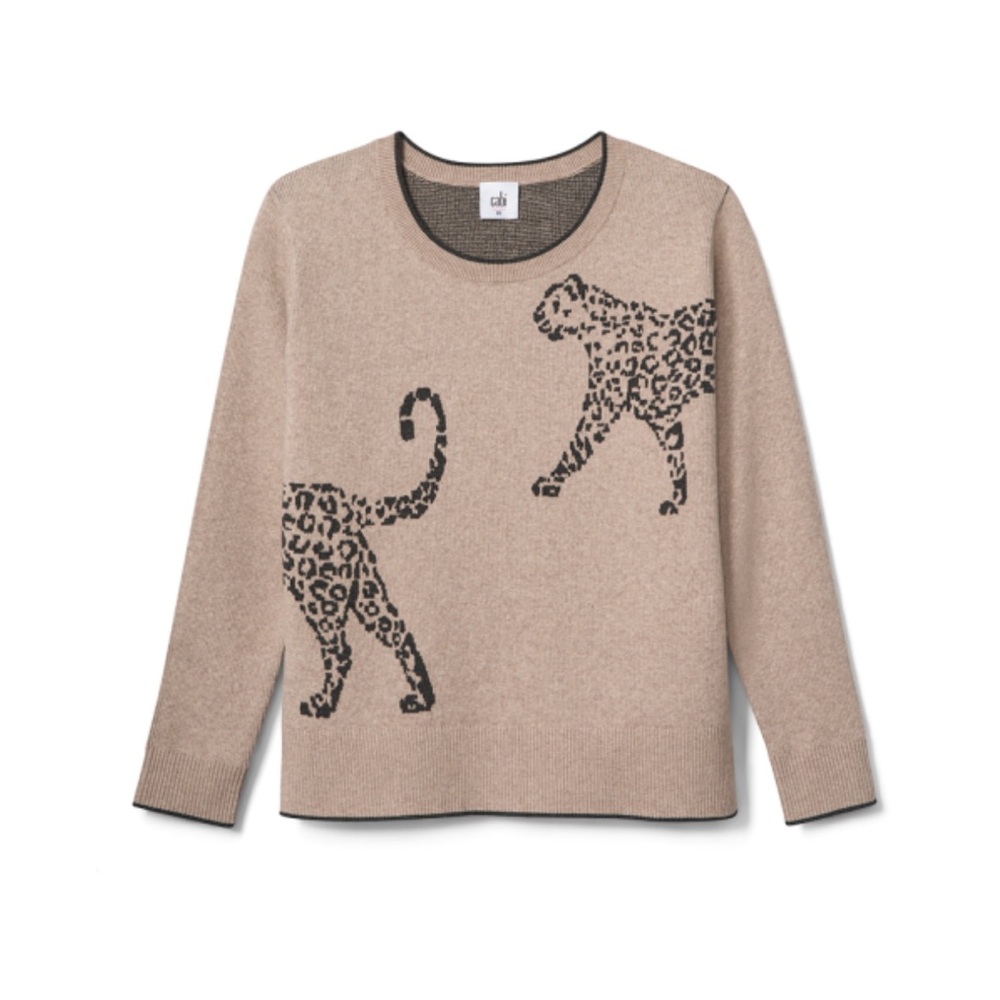 NWOT Cabi Cheetah Pullover Size Medium Fall 2024 style#4658